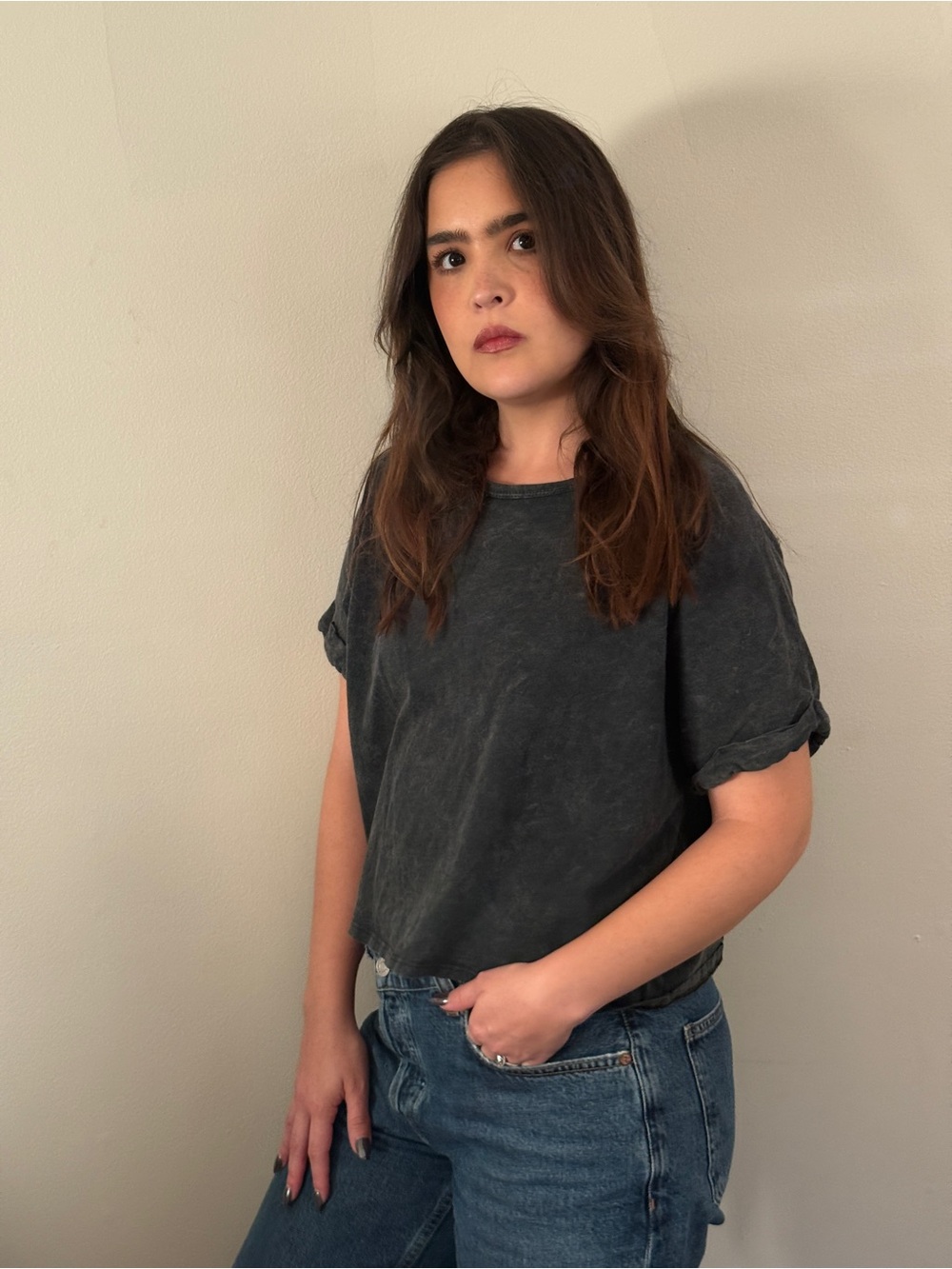 Caution to the Wind Dark Gray Tee